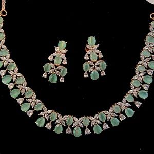 Indian jewelry, set, choker, earrings, stone, ad